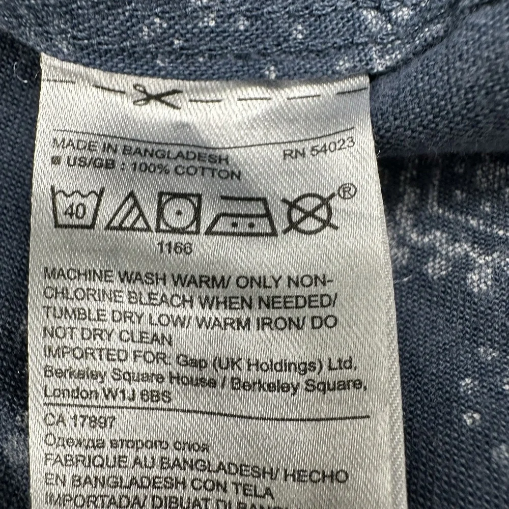 Banana Republic Bandana Shirt Men Small Camden Fit Blue‎ All Over Print Cotton
